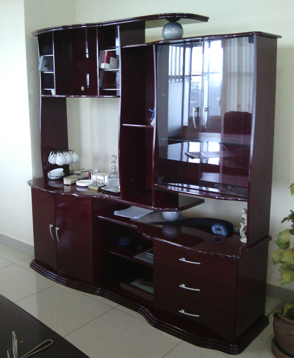 Wall Cabinet - Rose colored, highly finished