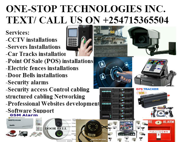 CAR TRACKS, CCTV, ACCESS CONTROL, FIRE ALARMS, POS, SERVER INSTALLATION, &amp;WEB DEVELOPMENT