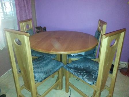 hard wood 4 chair dinning set
