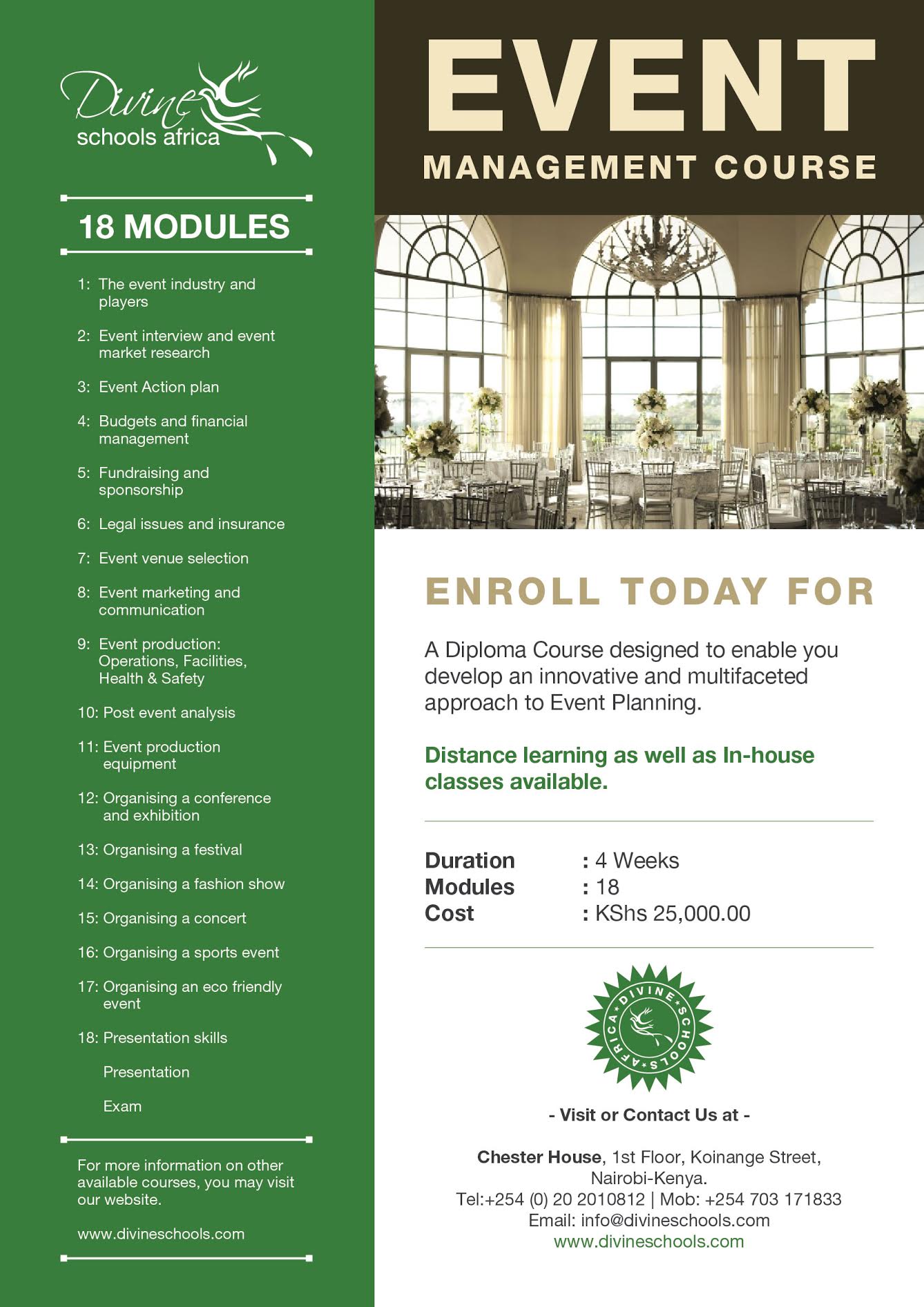 THE BEST AFFORDABLE EVENTS MANAGEMENT COURSE IN TOWN