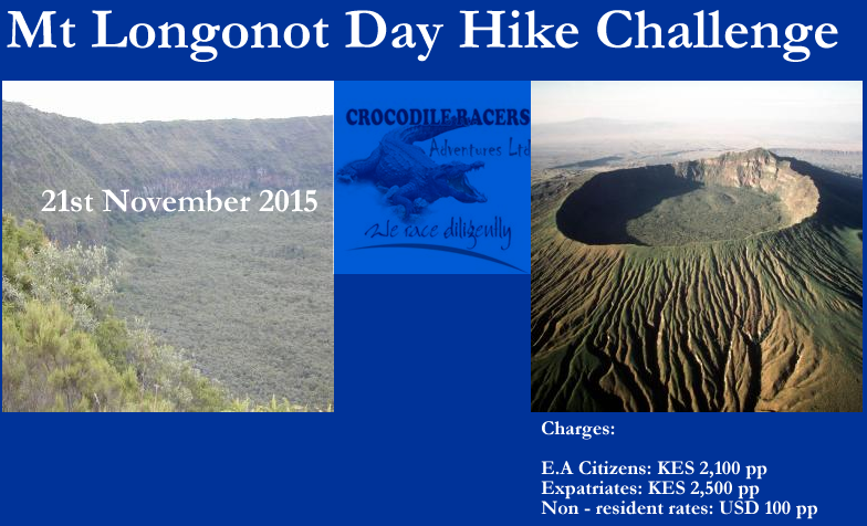 Mt Longonot Day Hike Challenge 21st November 2015