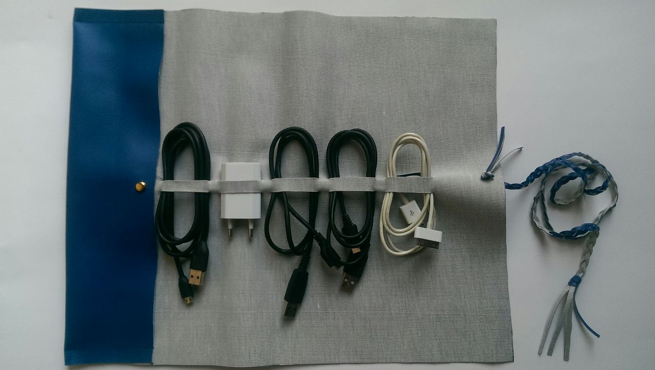 Leather Travel Cord Organizers