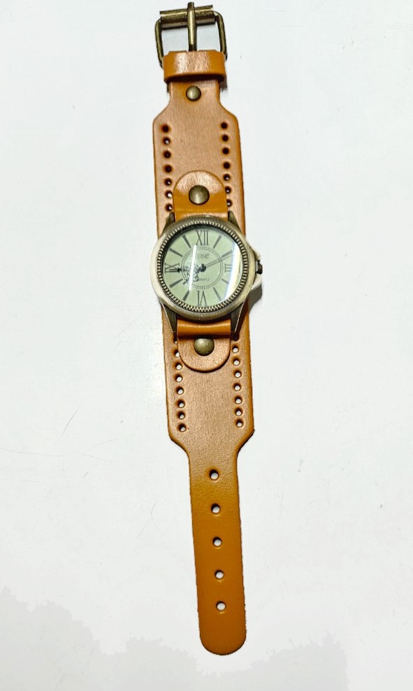 light brown men's vintage watch