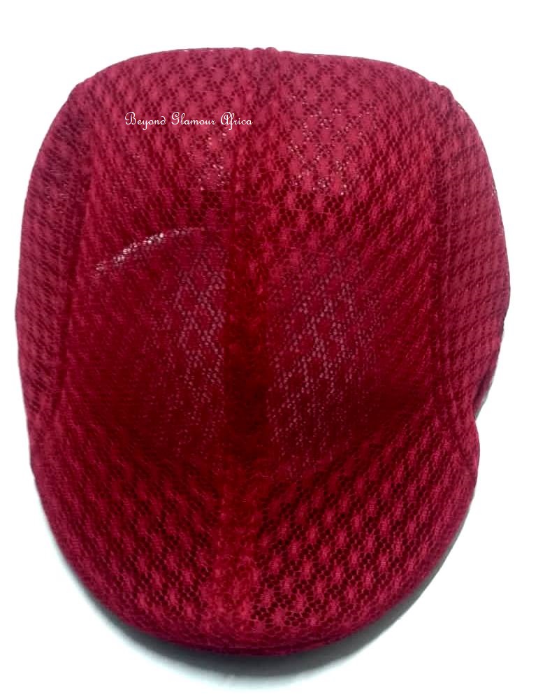 Red mesh newsboy cap Crafted with meticulous care