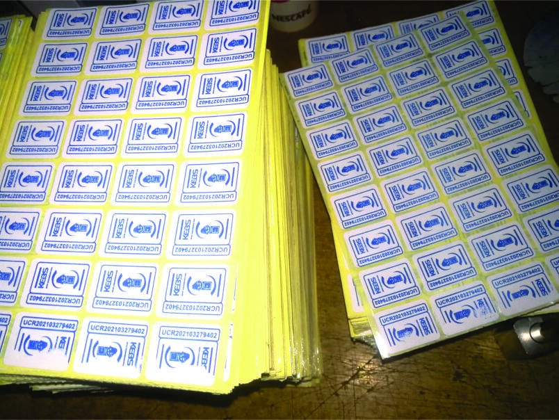 KEBS STICKER PRINTING