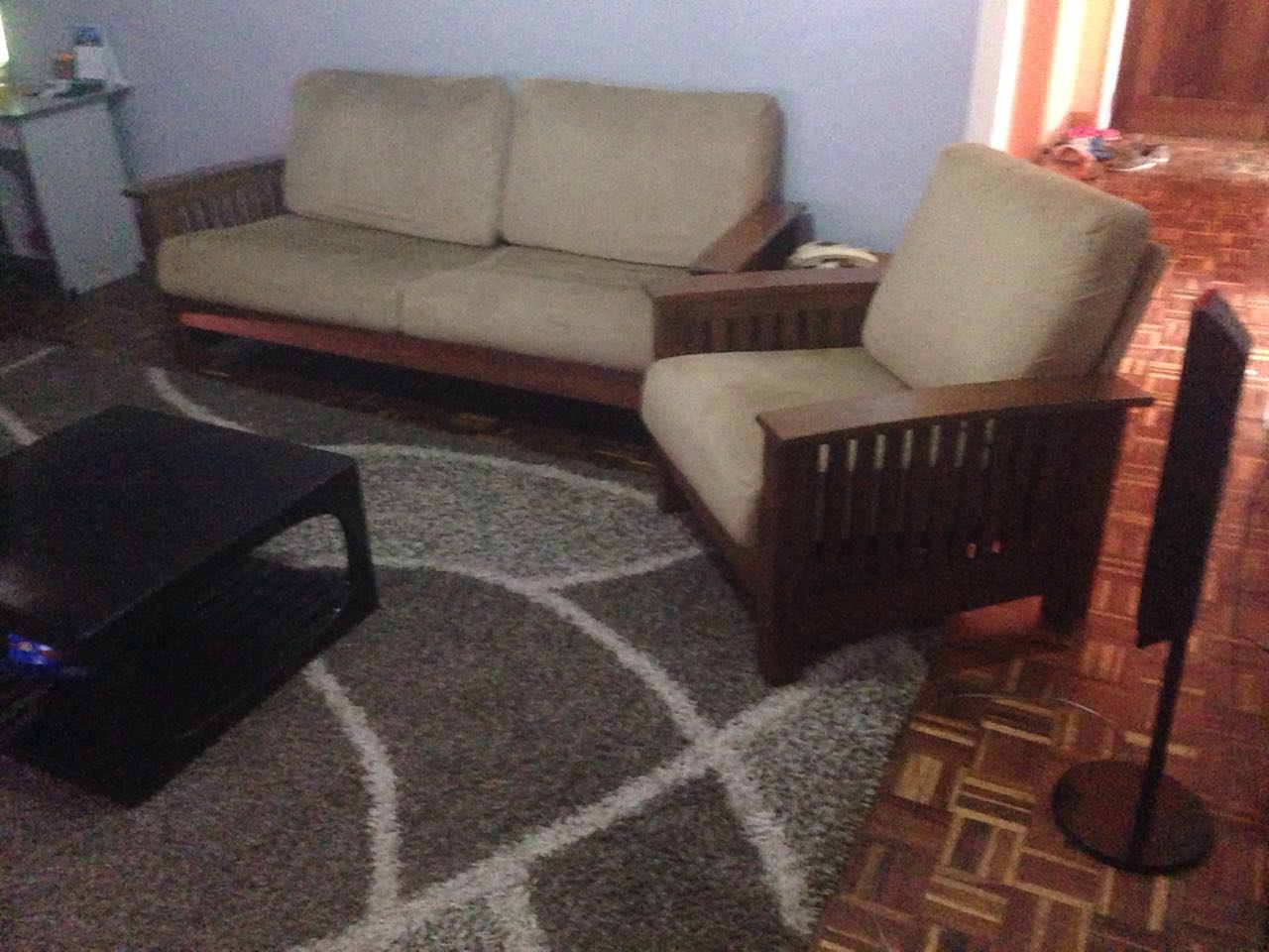 SALE: 7 seater fabric sofa