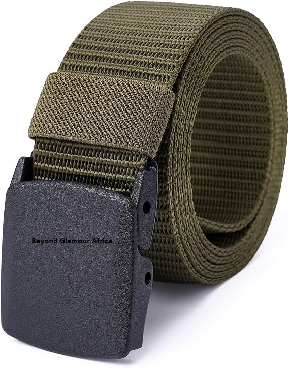 army green men's fashion belt.