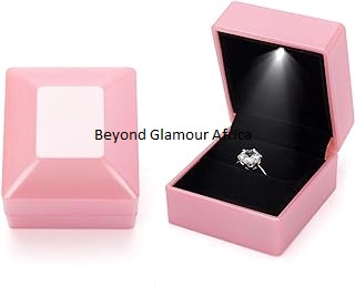 a baby pink LED ring box designed to transform the act of proposing