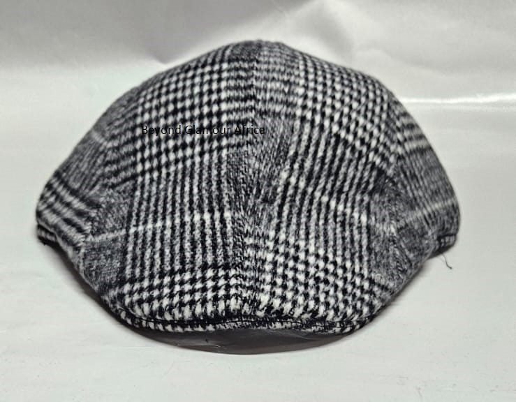 meticulously crafted Checked Woolen Newsboy Cap