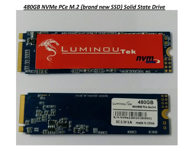 480GB NVMe PCe M.2 {brand new SSD} Solid State Drive