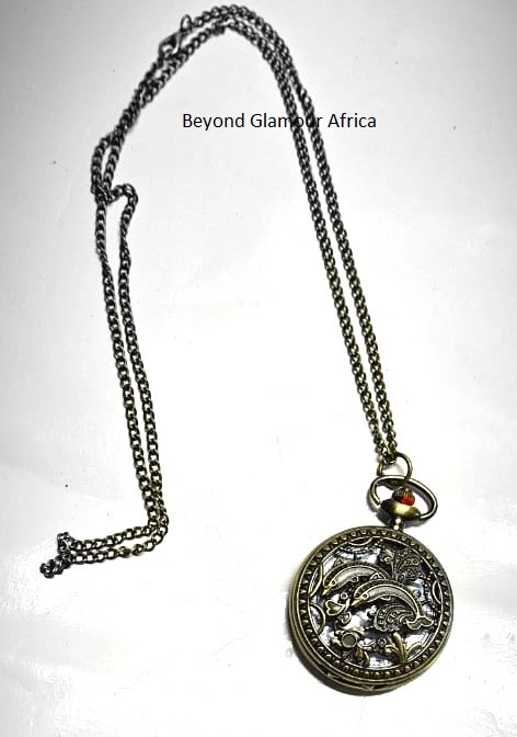 fish pattern-decorated pocket locket watch