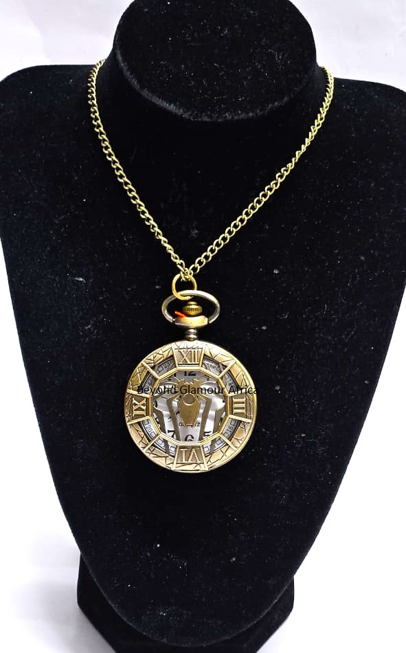 Spider Decorated Brass Pocket Watch