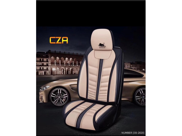 Luxurious Synthetic Leather 5 Seater Full Seat Covers + Neck Lumbar Pillows