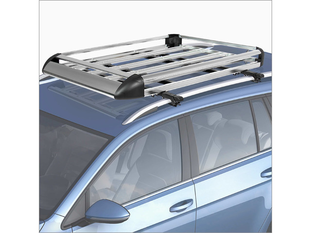 50" x 38" Aluminum Car Roof Cargo Carrier Luggage Basket Rack Top w/Crossbars