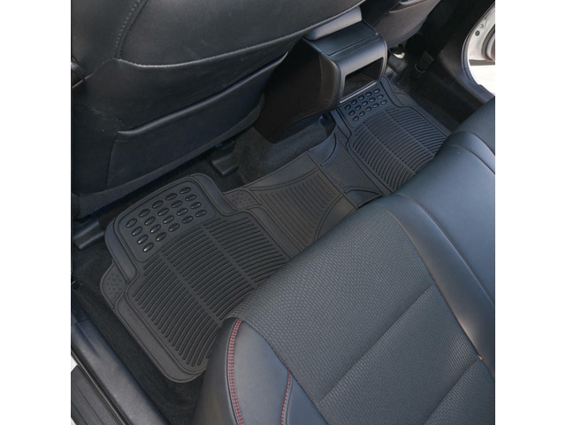 Zone Tech 3 Piece Conjoined/Continuous Heavy Duty Rubber Floor Mats
