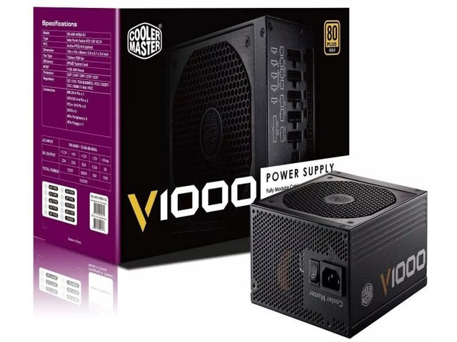 Cooler Master V1000 1000W 80 PLUS GOLD Full Modular Gaming Power Supply