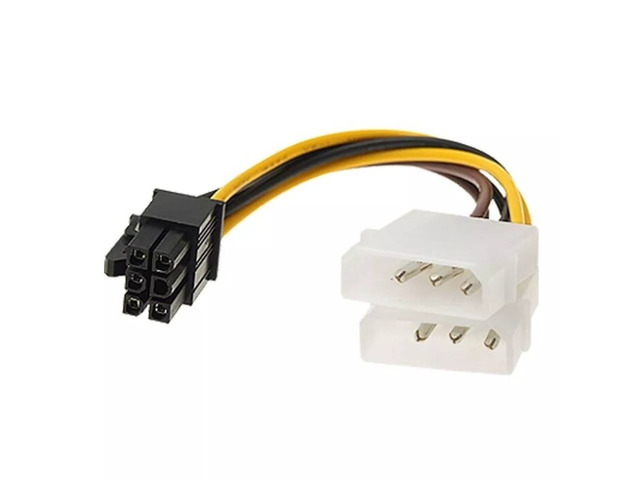 2x Molex TO 6 Pin PCI Express Power Adapter Cable for Graphics Card