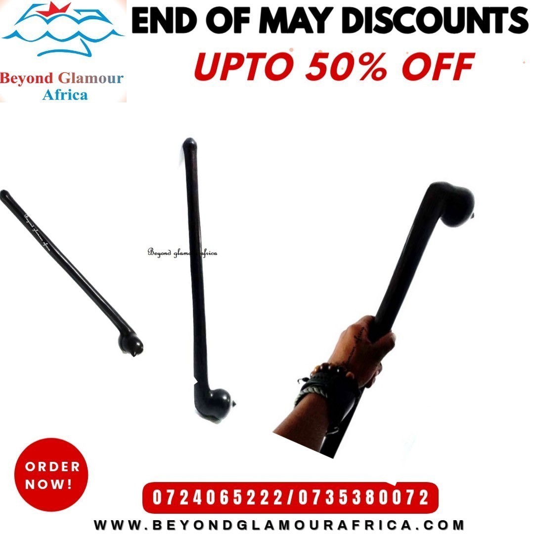 Men's black wooden rungu very fashionable to have