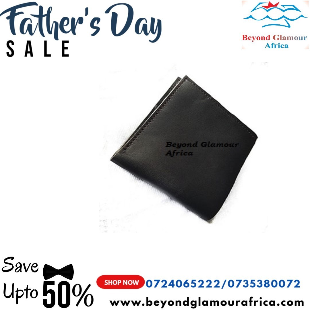 Men's black leather wallet