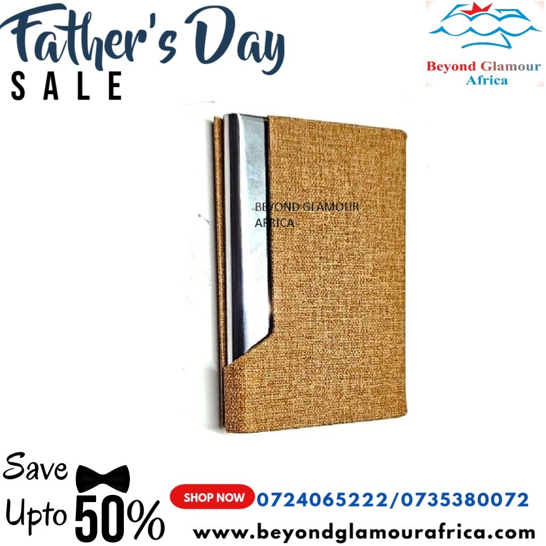 A brown leather cardholder very fashionable to have