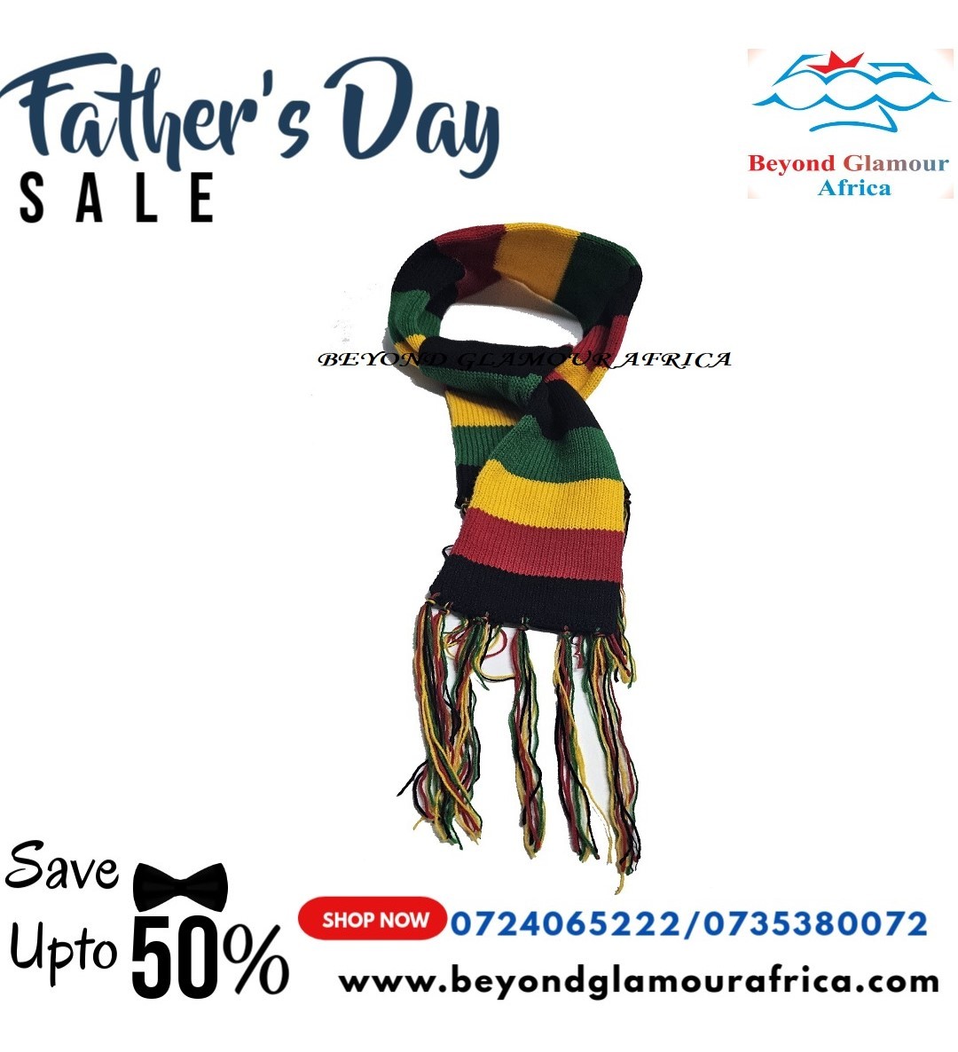 Multicolored knitted scarf very fashionable to have