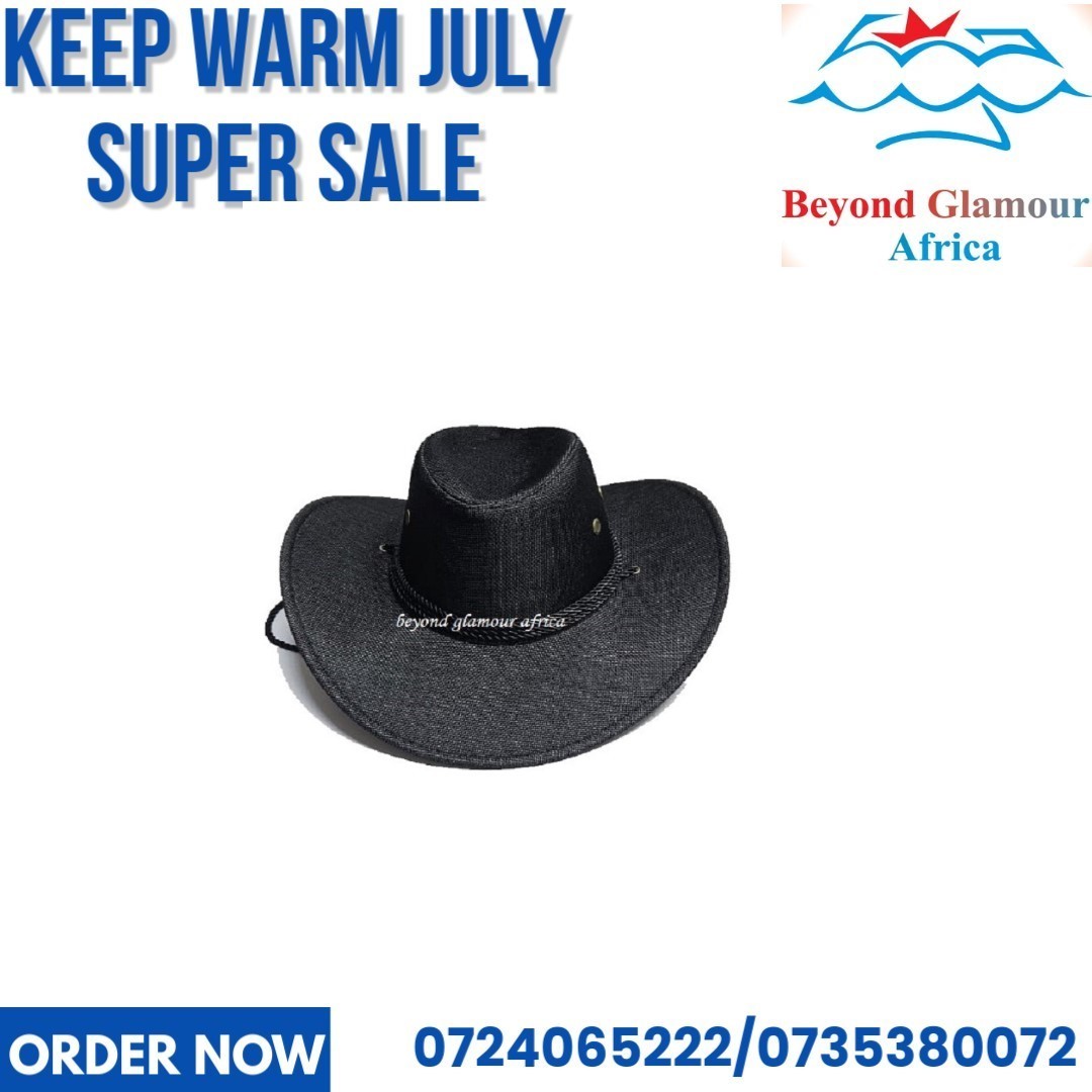 Men's black cowboy hat very fashionable to have