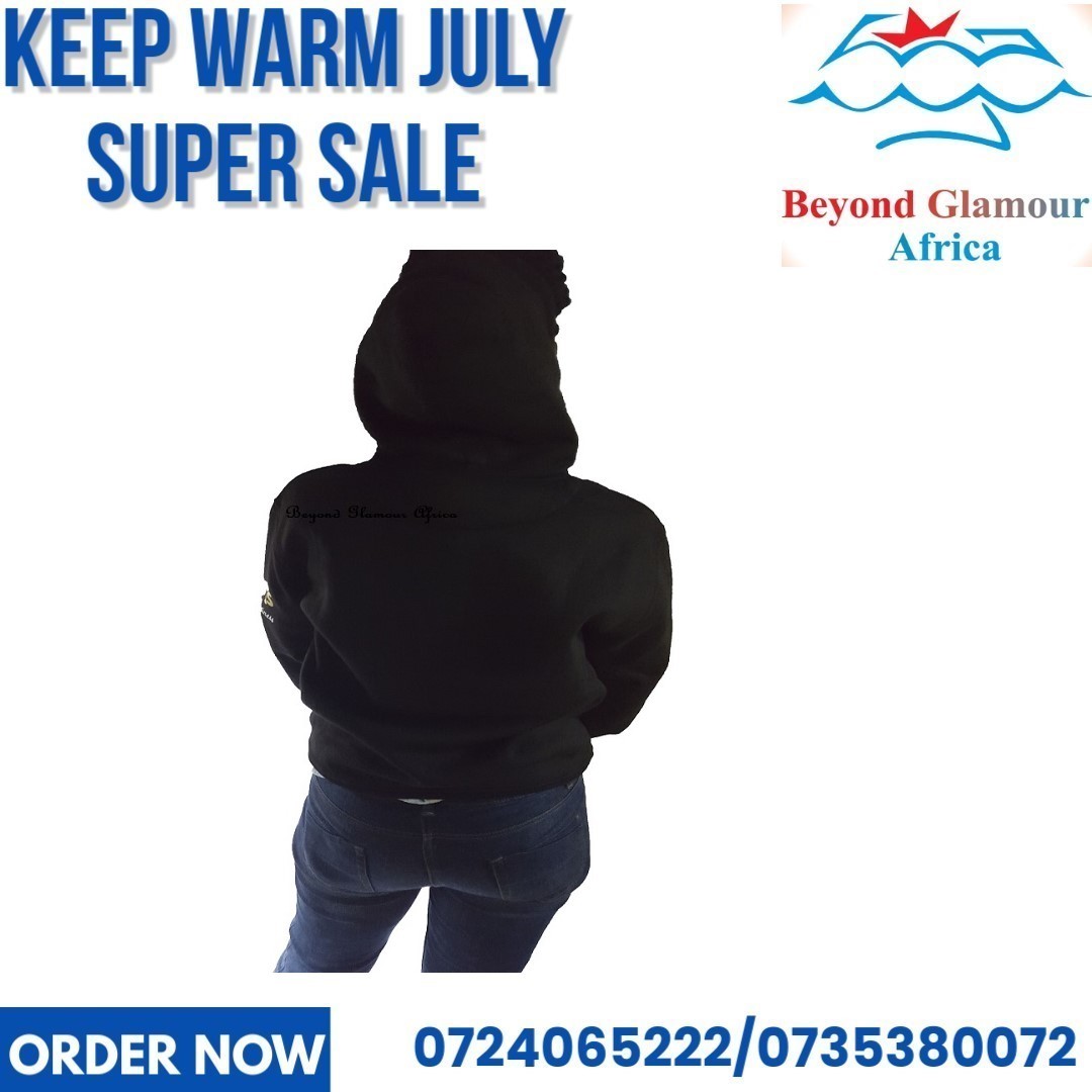 A black fleece hood very fashionable and durable to have