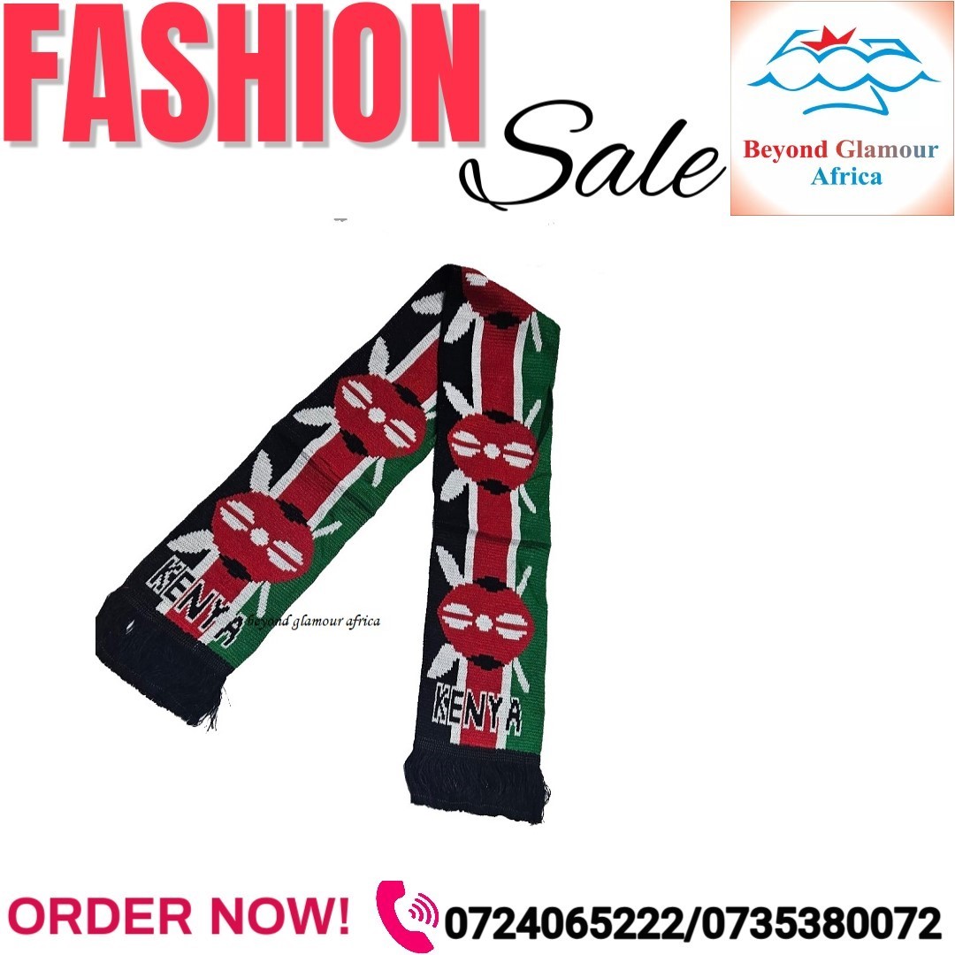 A Kenyan knitted scarf very comfortable durable and fashionable.