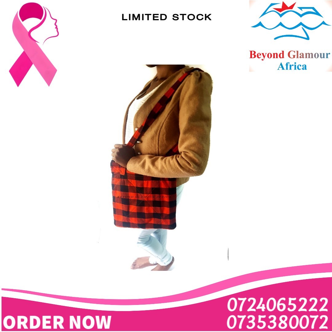 Black and red maasai sling bag easy and comfortable to carry