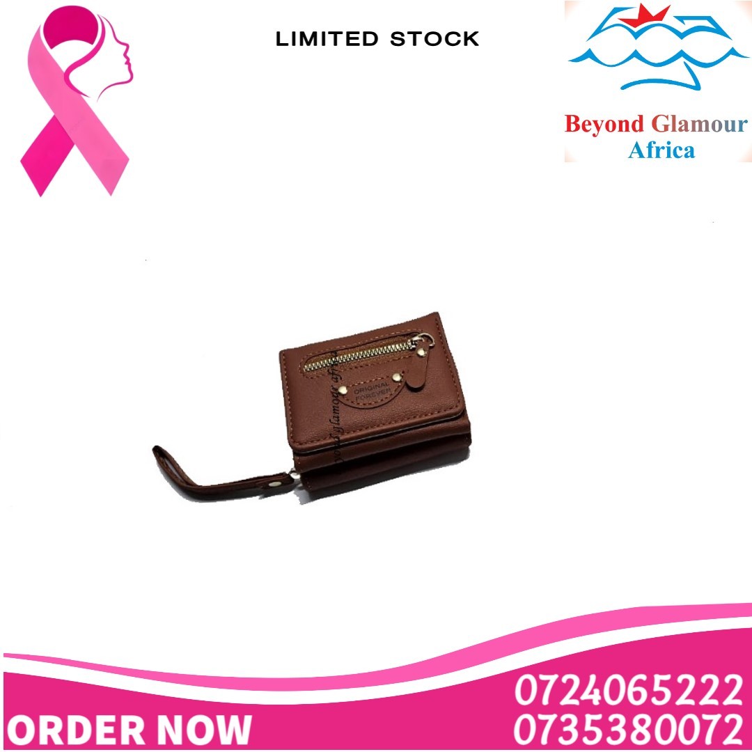 Ladies brown leather wallet very fashionable to have