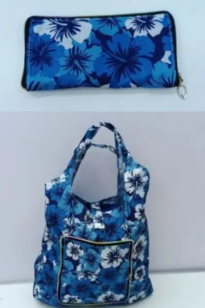 Long foldable shopping bag