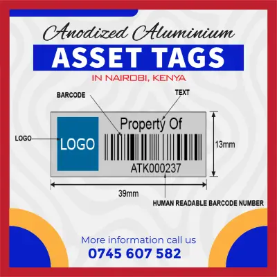 Asset Tags, Serial Numbered and Barcode Labels.