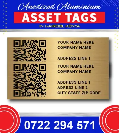 Aluminium Asset Tags & Labels in Nairobi, Kenya