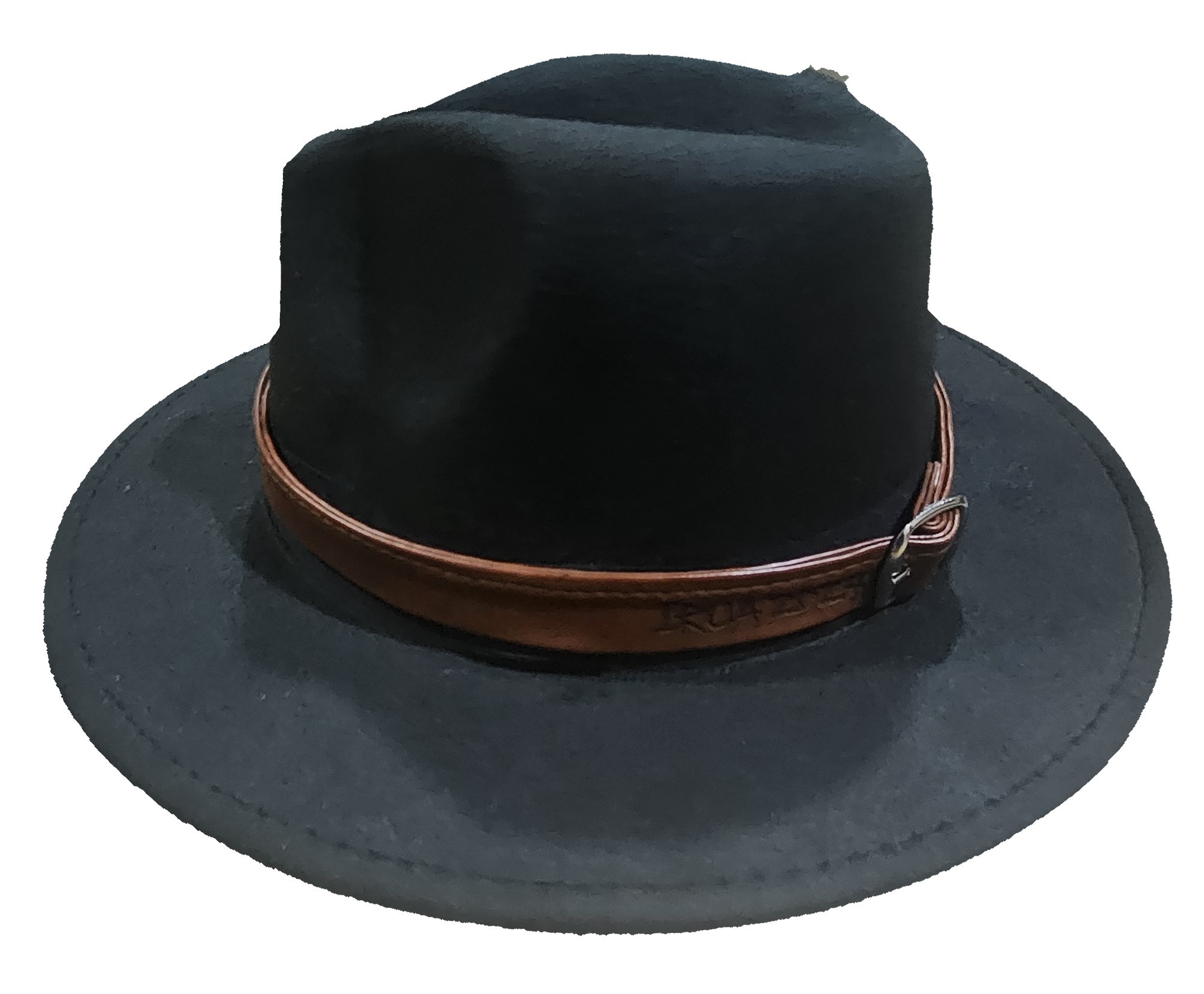 This black fedora hat is a timeless accessory that exudes sophistication and style.