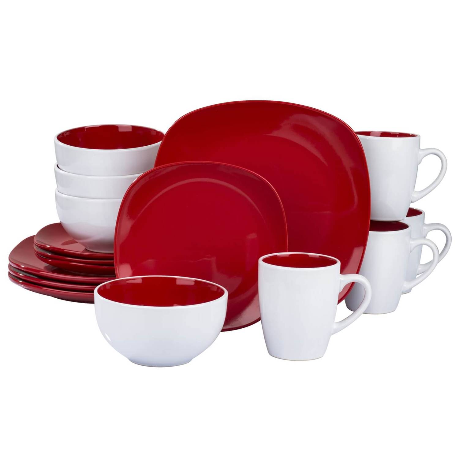 nnova 16pc Dinner Set Red