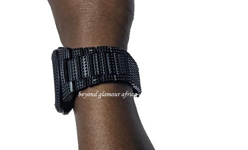 A men's unique and classic black watch