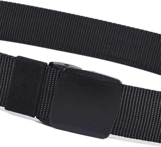Men’s genuine black canvas polyester belt