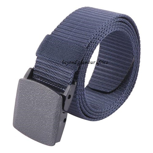 Men’s genuine and fashionable grey canvas polyester belt