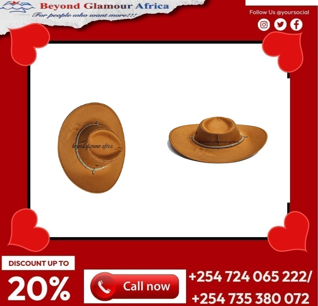 A customized orange cowboy hat