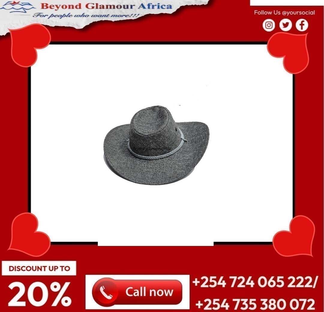 A classic and unique dark grey hat