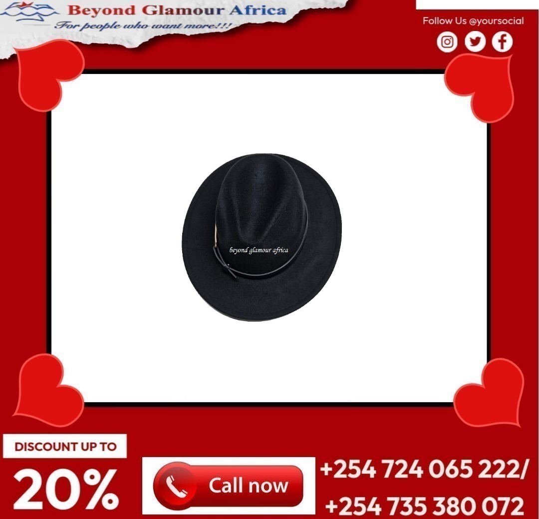 A black cotton black cowboy hat