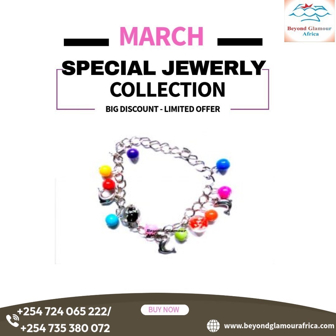 A ladies multi color silver anklet