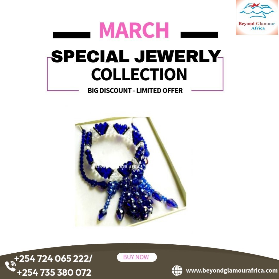 Women blue crystal jewelry set very fashionable