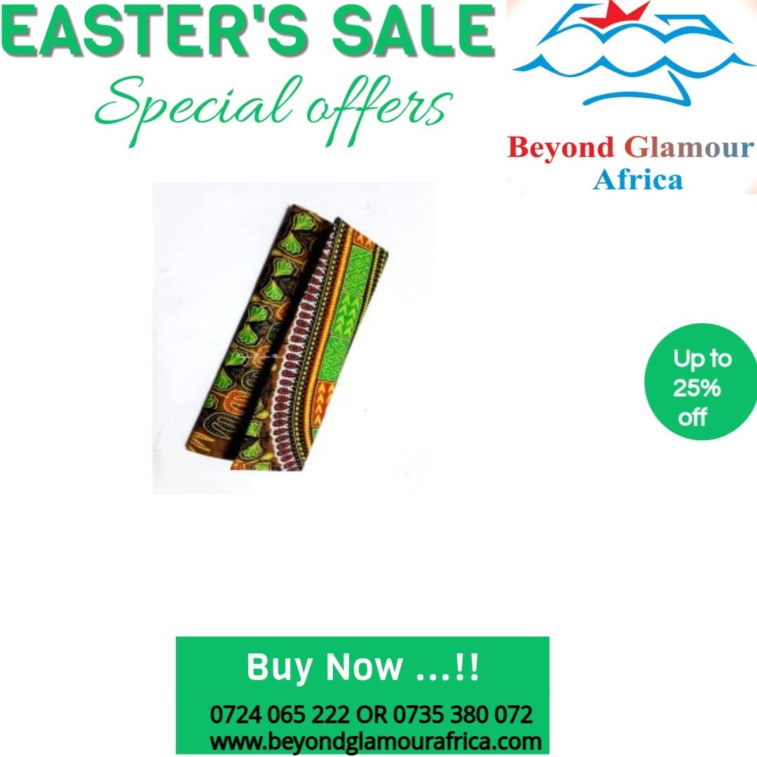 Women's green Ankara clutch bag