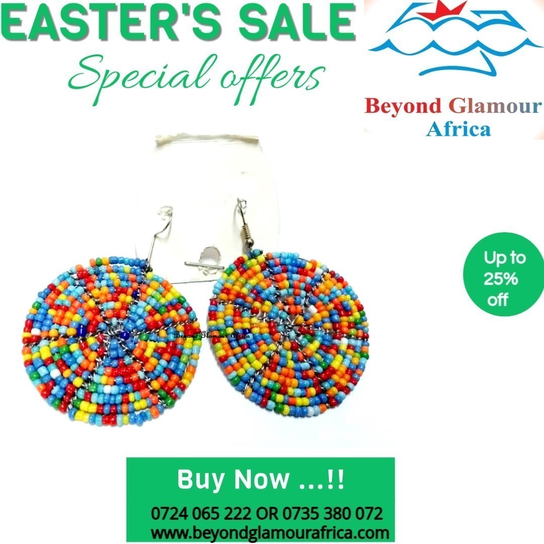 Ladies African maasai beaded earrings very fashionable