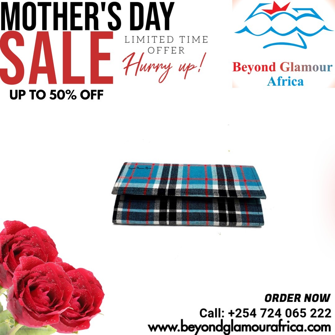 Ladies blue maasai clutch bag very fashionable to have