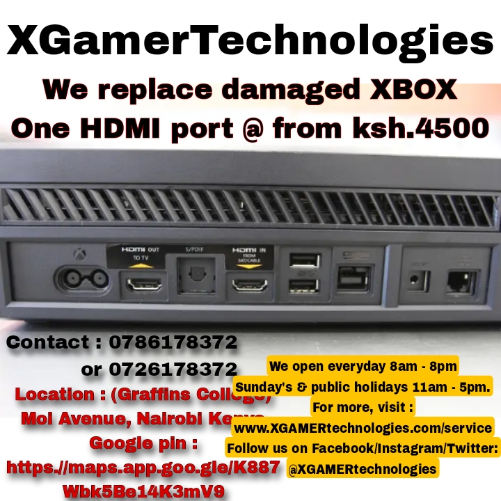 We replace damaged XBOX One HDMI port @ from ksh.4500