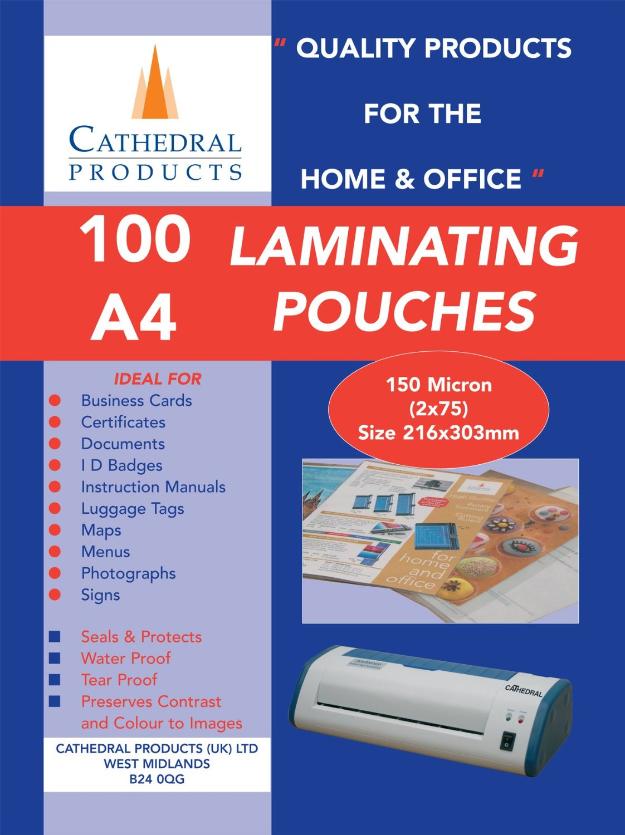 Laminating Films Pouches(100 sheets) A4