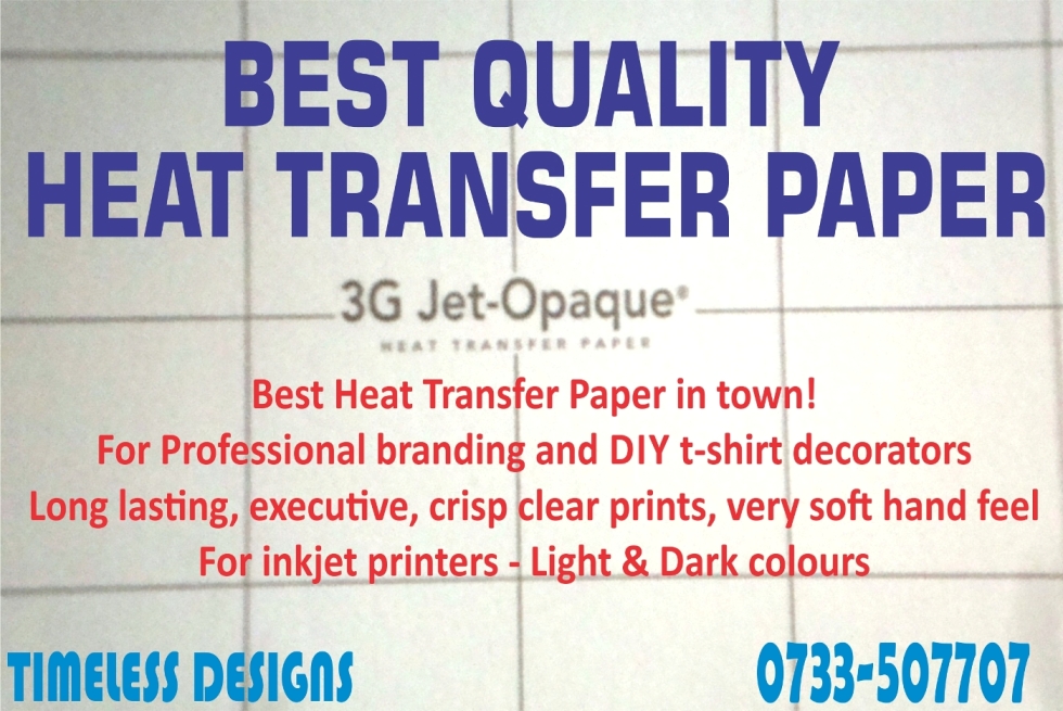 Best Heat Transfer Paper in town!