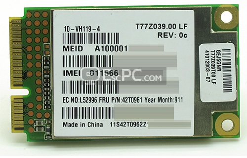 Wireless wide Area Network (WWAN) Mini PCI Modules for Compatible Laptops